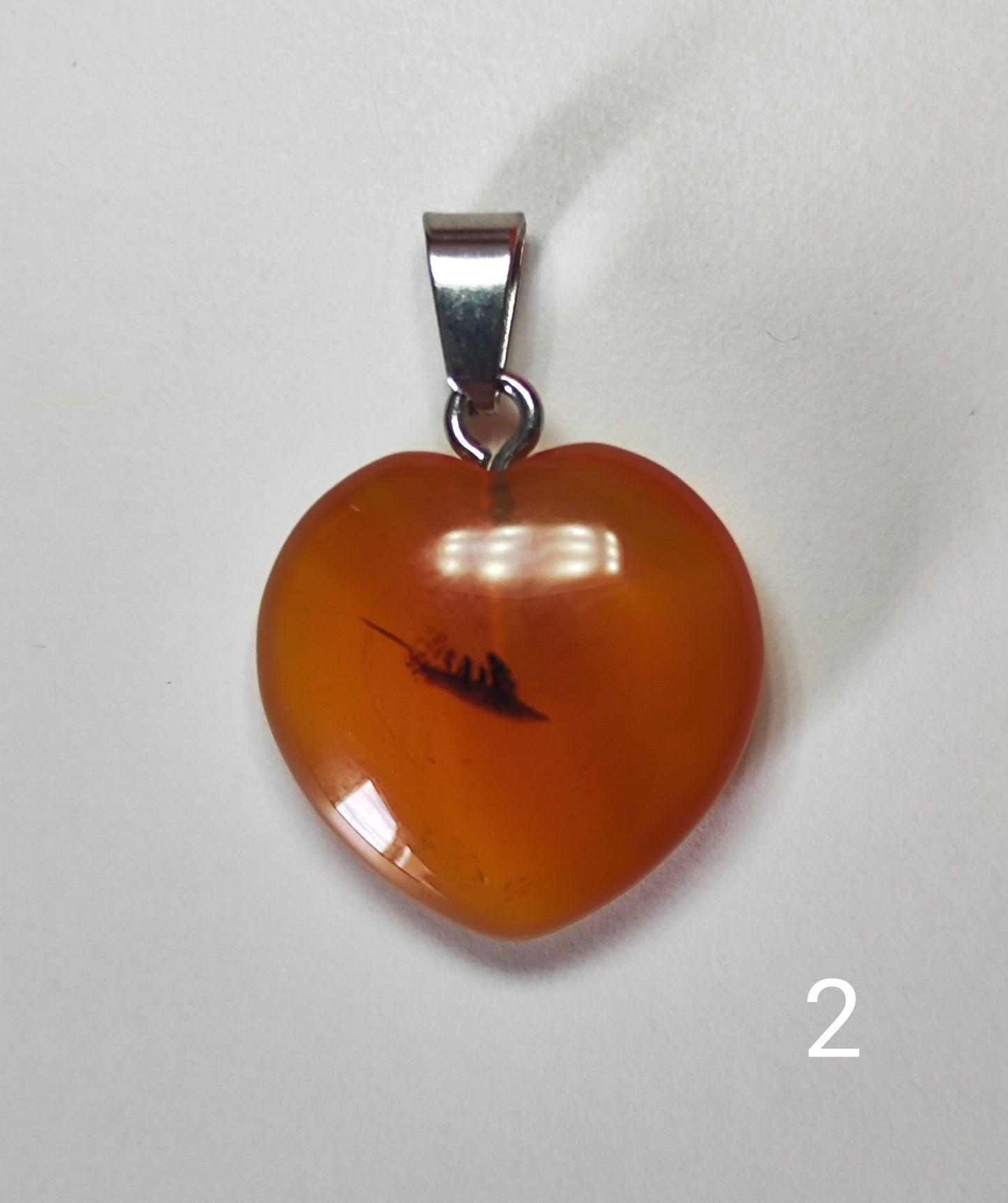 Pendentif Coeur Cornaline