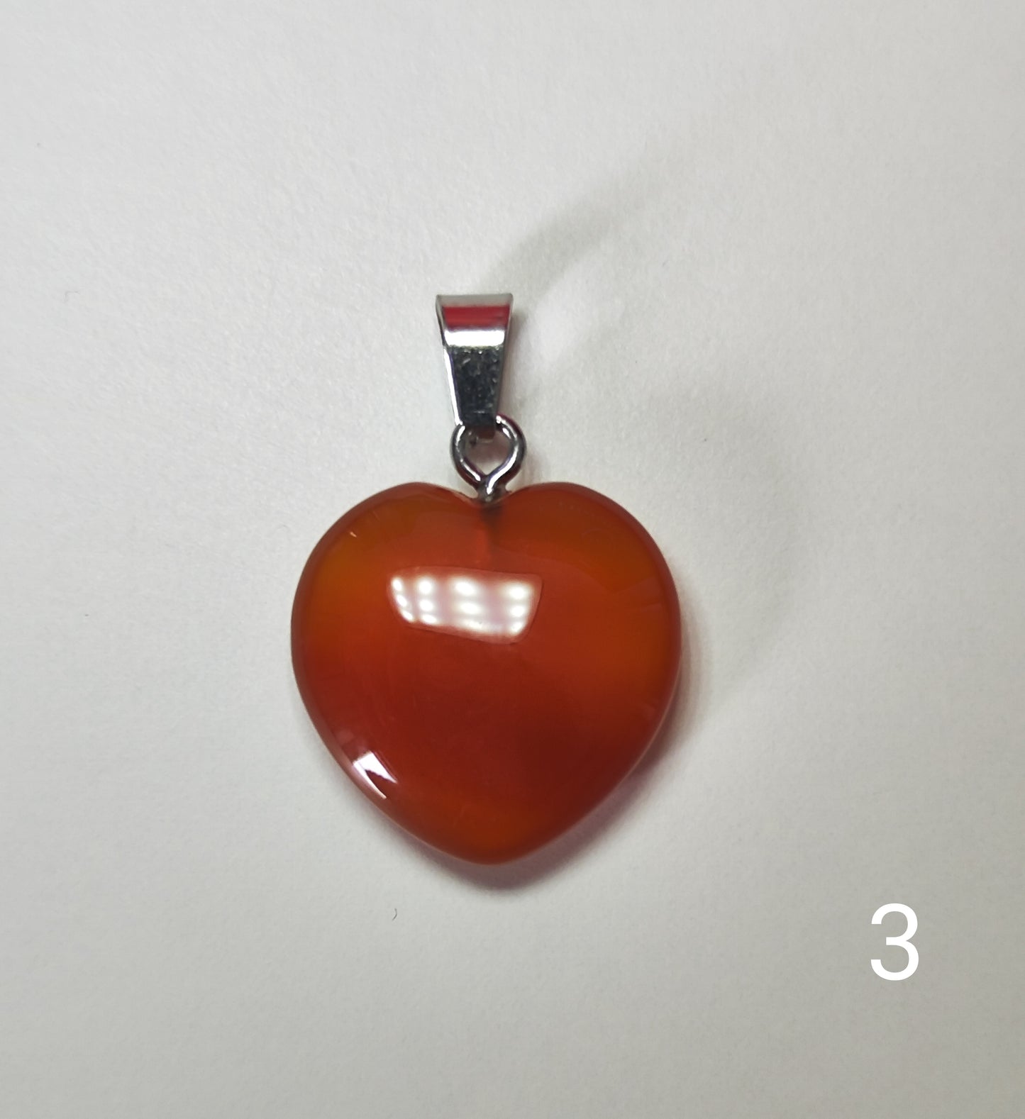 Pendentif Coeur Cornaline