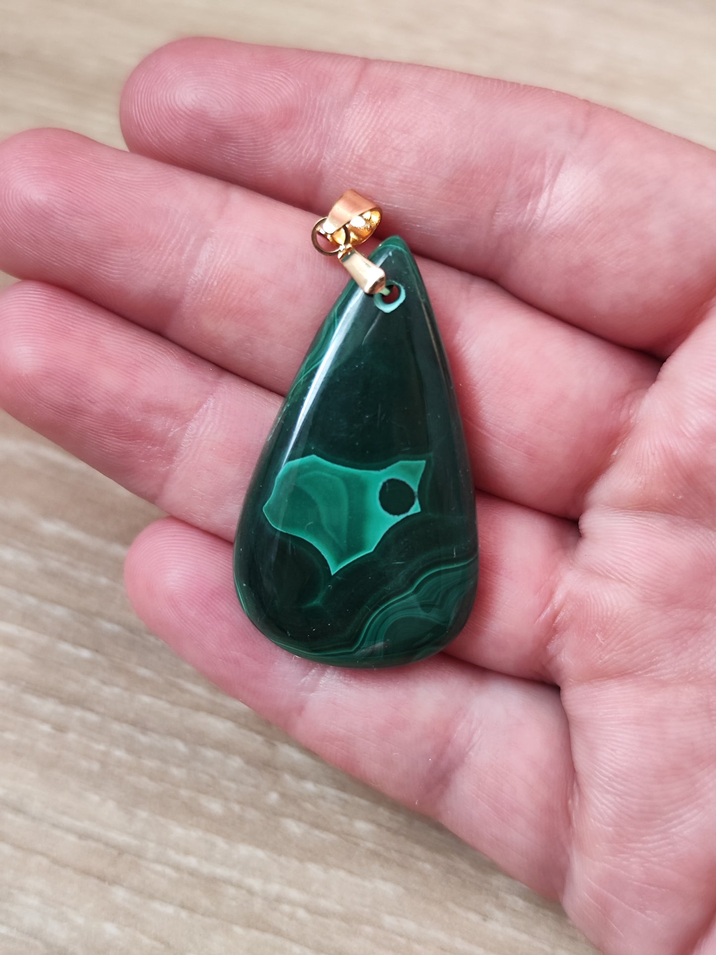 Pendentif en Malachite