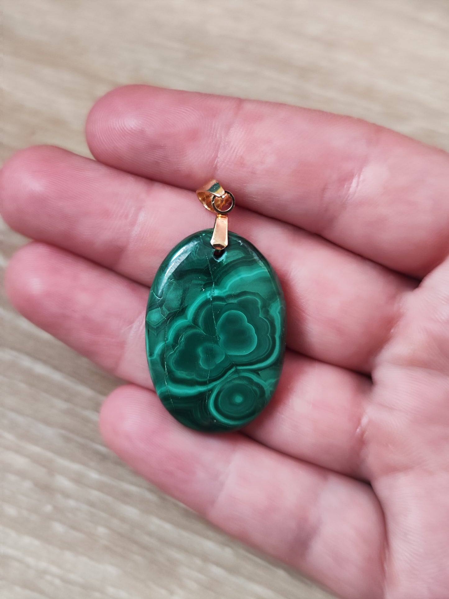 Pendentif en Malachite