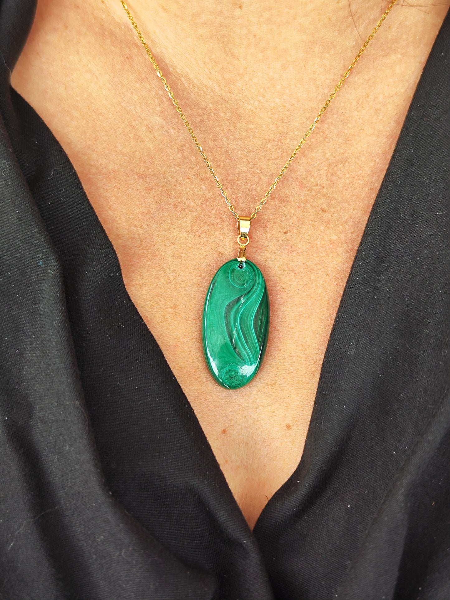 Pendentif en Malachite