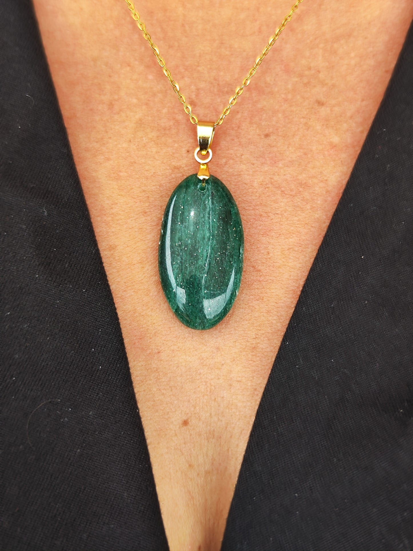 Pendentif Aventurine verte