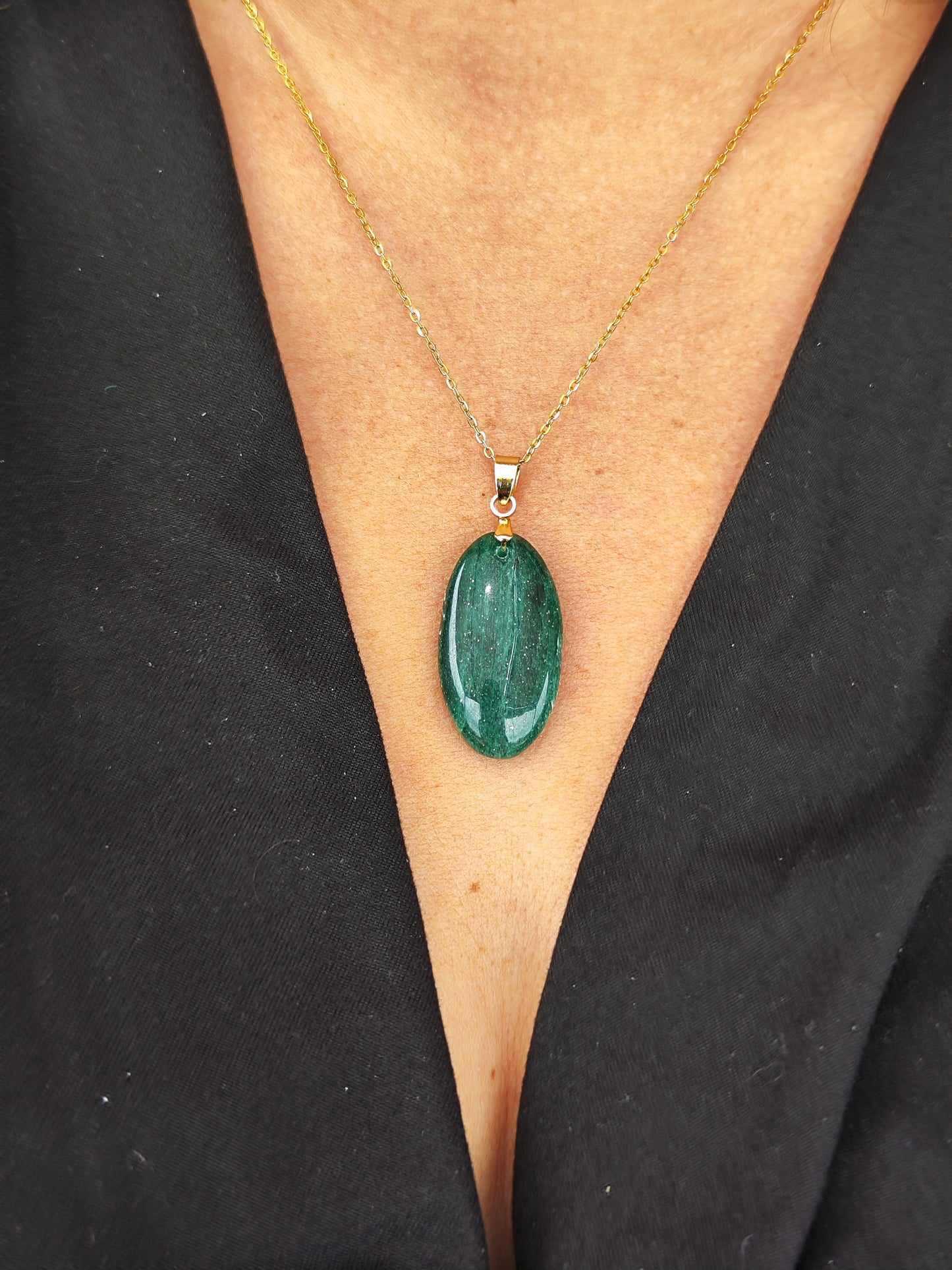 Pendentif Aventurine verte